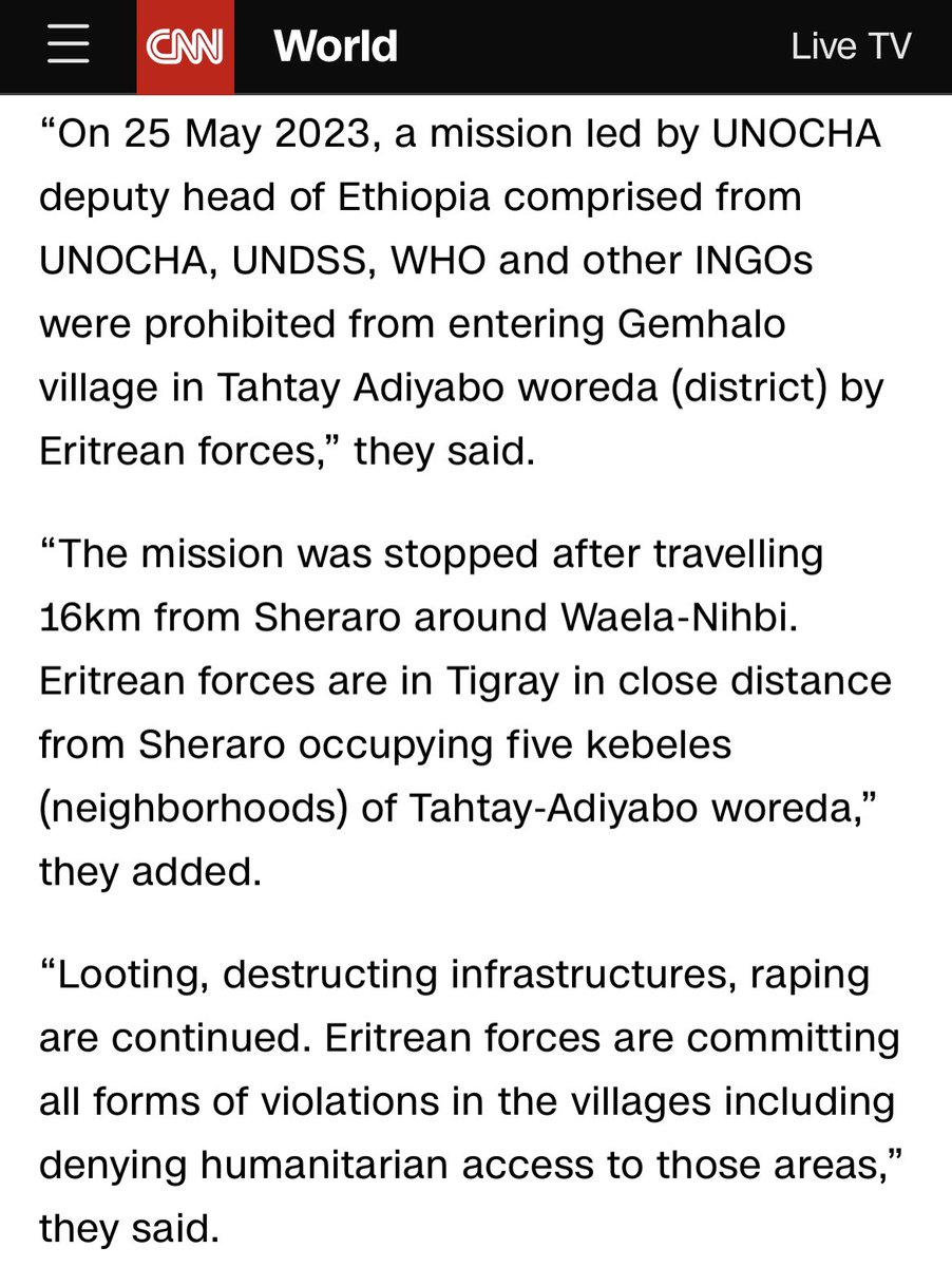 The <a href="/_AfricanUnion/">African Union</a> monitoring team and the UN have consistently failed to meet embarrassingly low expectations in #Tigray.

Thank you <a href="/CNN/">CNN</a>. #EritreaOutOfTigray