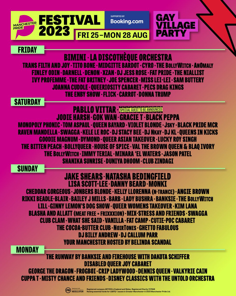 Can’t wait to perform at the <a href="/ManchesterPride/">Manchester Pride</a> Gay Village Party this August! 🫶🏻🏳️‍🌈
Tickets are on sale at manchesterpride.com/tickets
#ManchesterPride #GayVillageParty