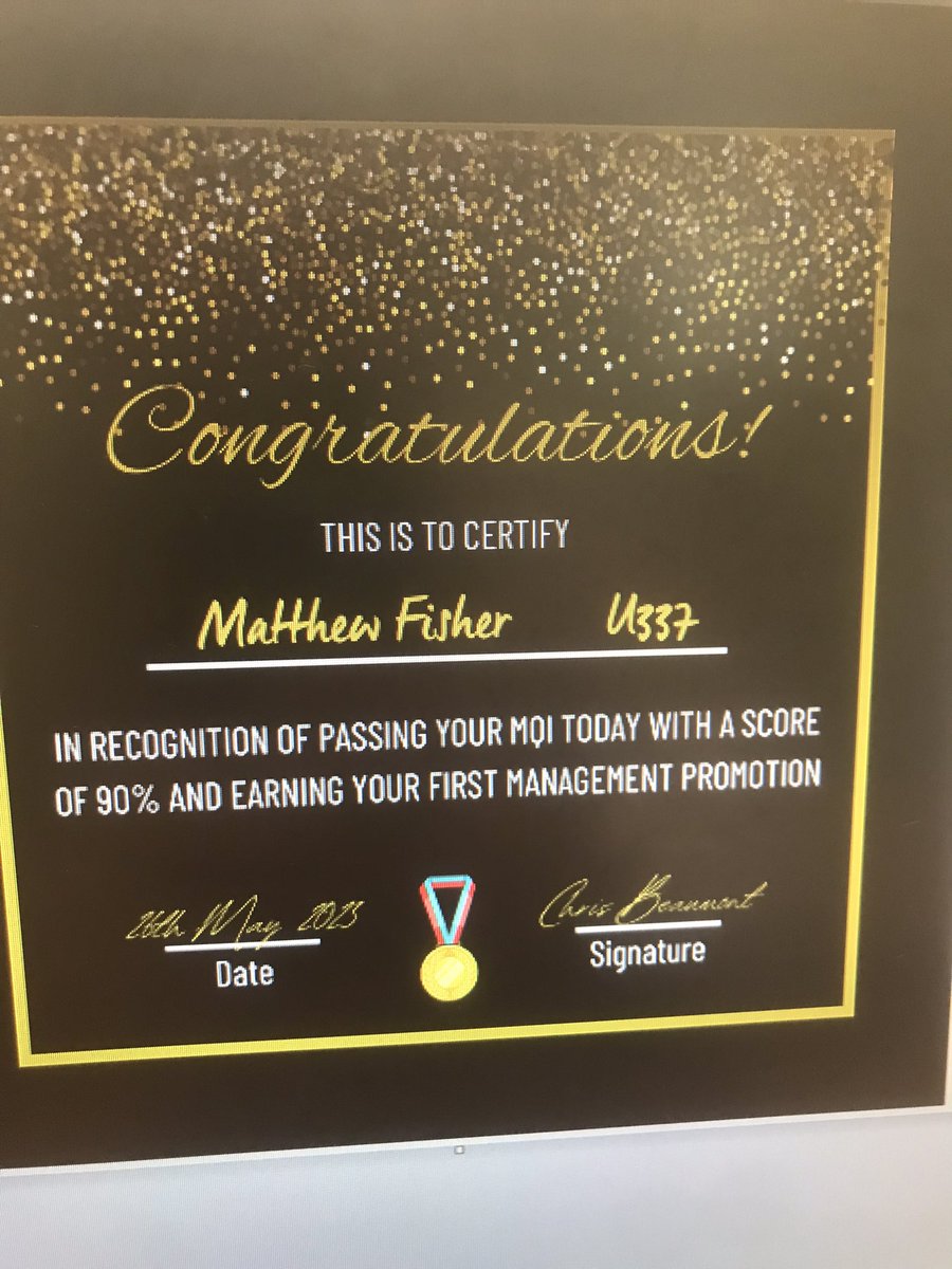 Matthew Fisher (@enterprisemattf) on Twitter photo So happy to have passed my MQI with 90%! Canβt wait to get stuck in after Iβve finished uniπͺThanks for all the support <a href="/eracchrisc/">Christopher Corkhill</a> <a href="/TomblackU3/">Tom Black</a> <a href="/tom_coghill/">Tom Coghill</a> So happy to have passed my MQI with 90%! Canβt wait to get stuck in after Iβve finished uniπͺThanks for all the support <a href="/eracchrisc/">Christopher Corkhill</a> <a href="/TomblackU3/">Tom Black</a> <a href="/tom_coghill/">Tom Coghill</a>
