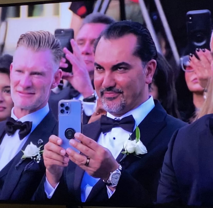 My dog and my baby are sitting near each other.
Me: