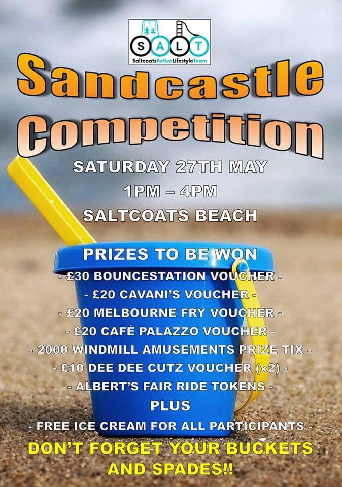 SaltcoatsSALT's tweet photo. @KALeisure come along &amp; join in the fun this Saturday at our annual #sandcastle #Competition lots to do that will keep everyone entertained #salt #activeplay #outdoorplay #kidsactivities #costalplay #saltcoats #northayrshire https://t.co/9XfPlxCWWg
