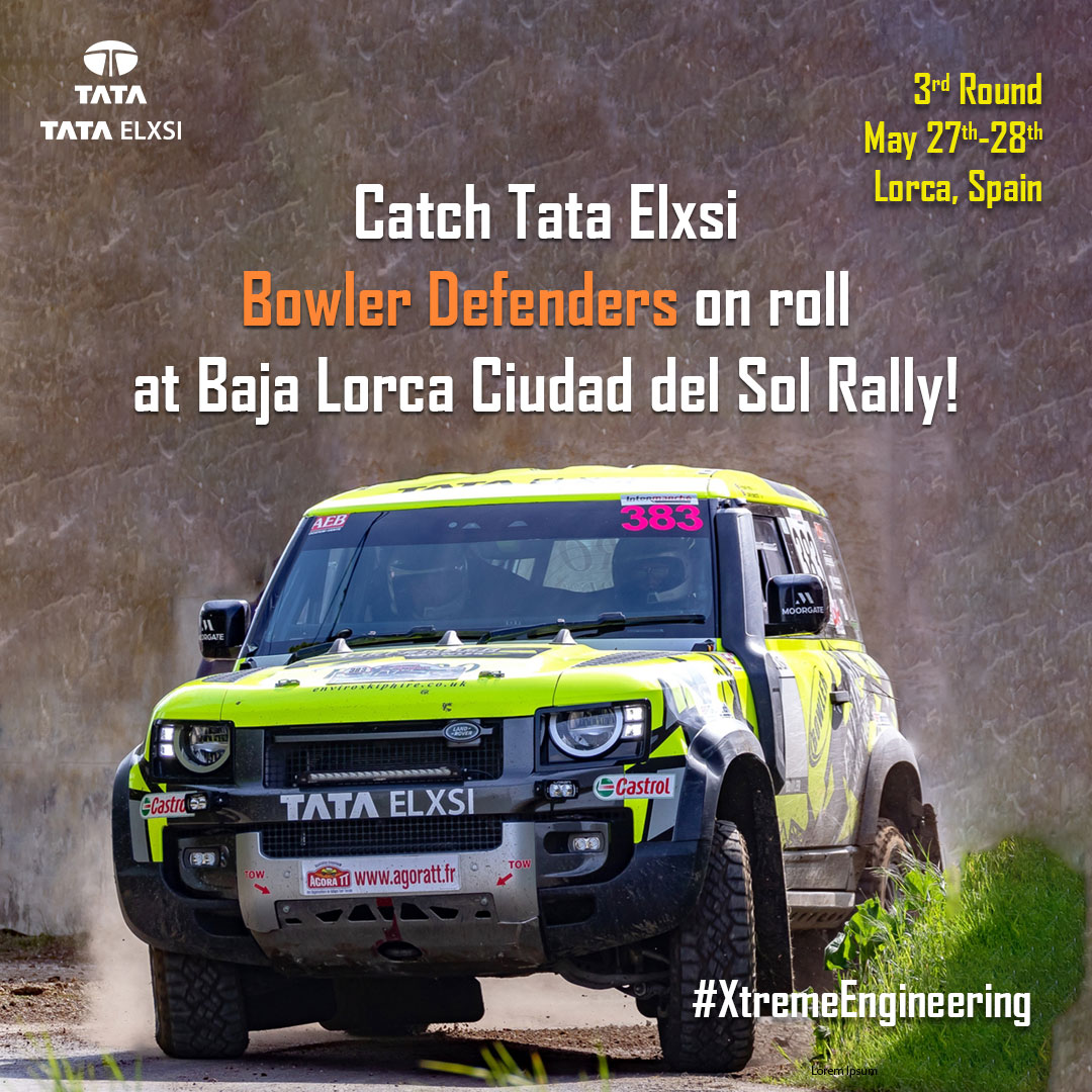 tataelxsi's tweet photo. We are excited to announce round 3 of the Tata Elxsi Defender Rally Series 2023 by Bowler to be held in Baja Lorca Ciudad del Sol Rally, Spain on 27th-28th May.
#TataElxsi #Bowler #DefenderRallySeries #XtremeEngineering #Automotive https://t.co/sRQXSTKX9j