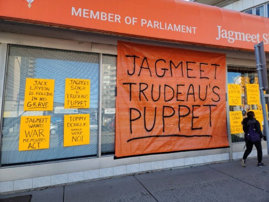 Freebird_tweet's tweet image. If Jagmeet Singh is Trudeau's puppet, and Jagmeet Singh is also Rachel Notley's boss, does that make Rachel Notley a Trudeau pawn, a Trudeau stooge, or a Trudeau flunky?