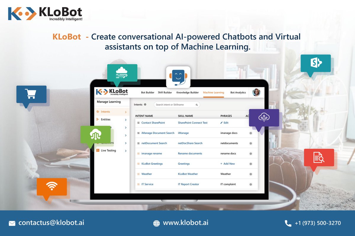 KLoBot:  Create conversational AI-powered Chatbots and Virtual assistants on top of Machine Learning.

klobot.ai

#chatbot #chatbots #legalops #legaltech #lawtech #legal #ai #lawfirm #legalfirm #law #innovation #intelligence #it #itsolutions #machinelearning