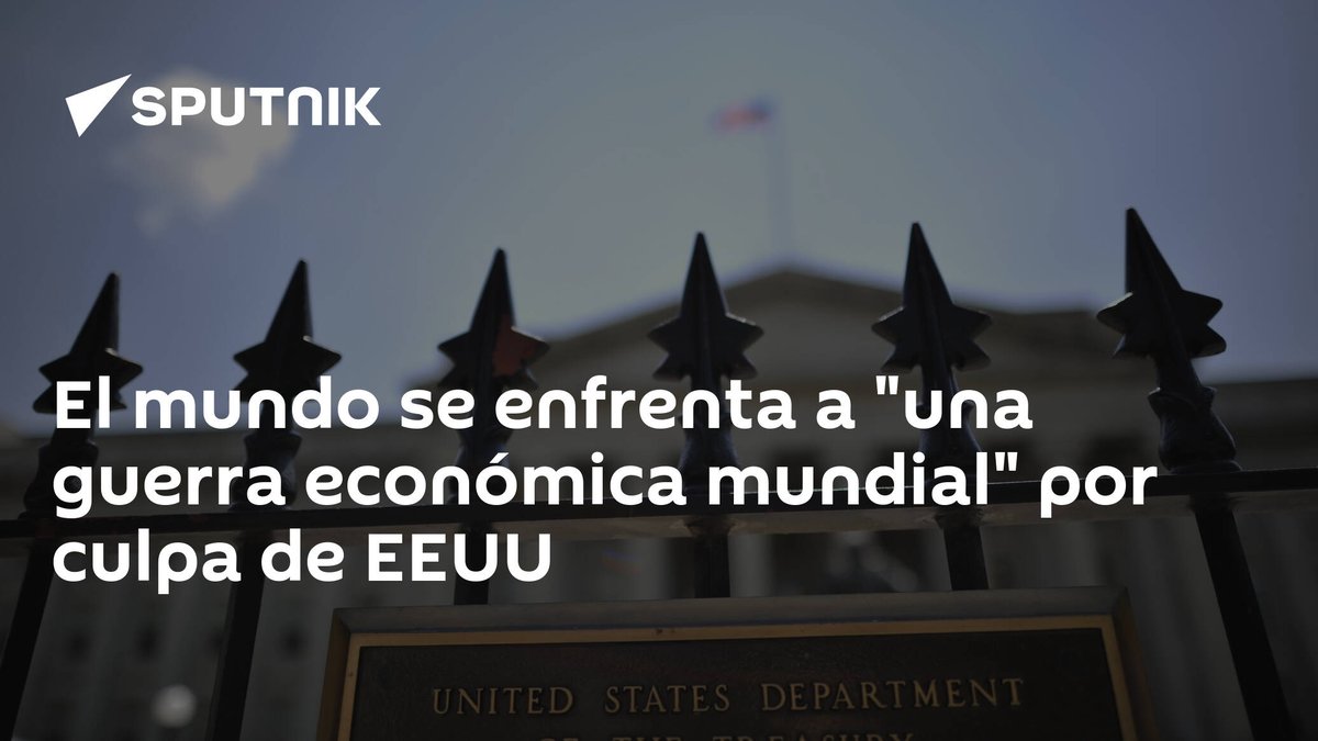 SputnikMundo's tweet photo. El mundo se enfrenta a "una guerra económica mundial" por culpa de #EEUU https://t.co/YNrdhOCxXt https://t.co/LPhBiLzC3V