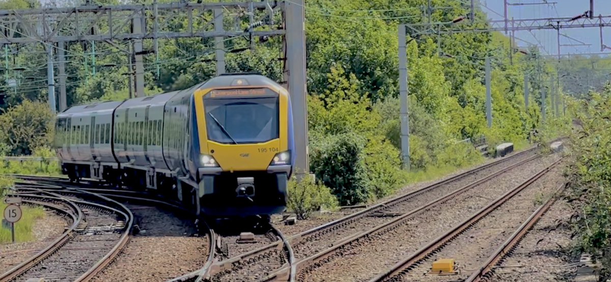 PlatformEdge1's tweet image. Back at Liverpool South Parkway!

Here is 195104 arriving in heading to Liverpool Lime Street from Warrington Central #Class195