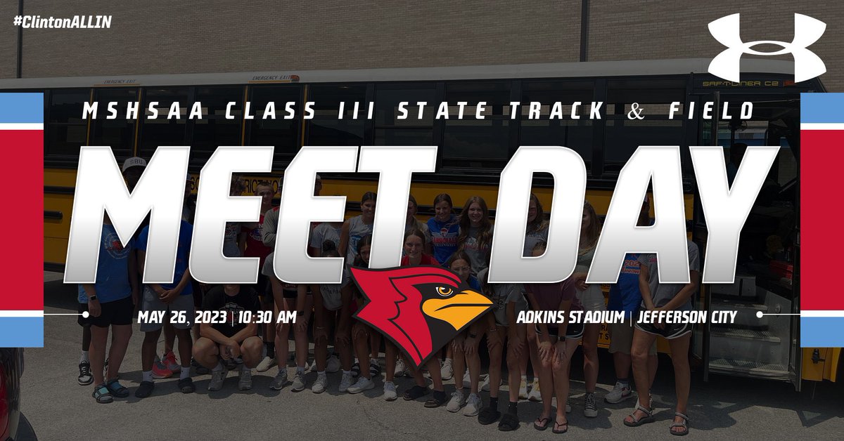 🚨🚨🚨

Good luck to our Clinton Cardinal Track & Field Team as they compete at the Class III @MSHSAAOrg State Championships this weekend! We are all rooting for you❗️❕❗️

#ClintonALLIN
#CardinalPride 

🔵⚪️🔴🐦🏃‍♂️🏃‍♀️