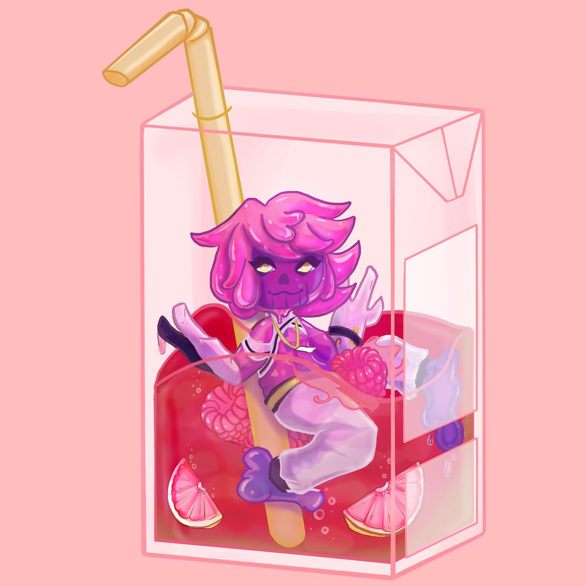 LuvMonsterPrnts's tweet photo. Guys ... yumeka found his way into the blood drink 😰 

#yumeka #stuck #juice #lovemonsters https://t.co/WdH5BbiQQM
