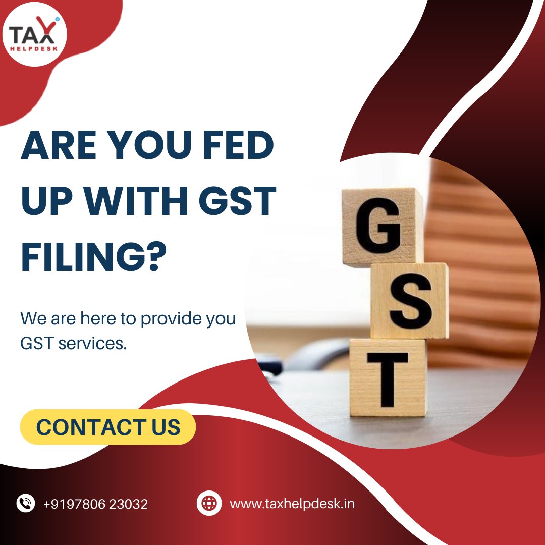 To Book your Services, please visit taxhelpdesk.in/goods-and-serv…

#gst #filing #filinggst #peaceofmind #gstfiling #quickfiling #filegst #easygstfiling #gstsolution #service #taxpreparer #fintech #investing #taxtips #incometax #investments #business #taxhelpdesk