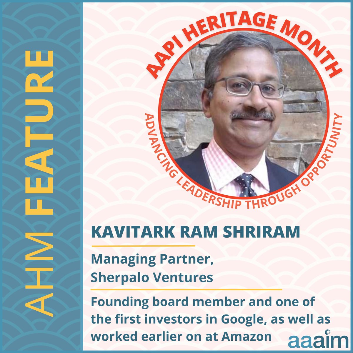 AAAIMorg's tweet image. Today’s AHM Feature showcases Kavitark Ram Shriram, Managing Partner at Sherpalo Venture!

#aapiheritagemonth #aapimonth #aapiheritagemonth2023 #AAPI #advancingleadersthroughopportunity #AsianAmericanLeaders #aapileadership #aapileaders