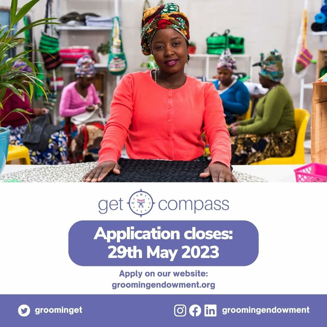 GroomingET's tweet photo. Yet to apply for the GET Compass 2 Million Naira grant for your SME?
Hurry now, the clock is ticking! Application closes on Monday, 29th May, 2023.
Apply here: https://t.co/0RmDY79EO7
#GETCompass #SMEFunds https://t.co/rx5c8JOEOc