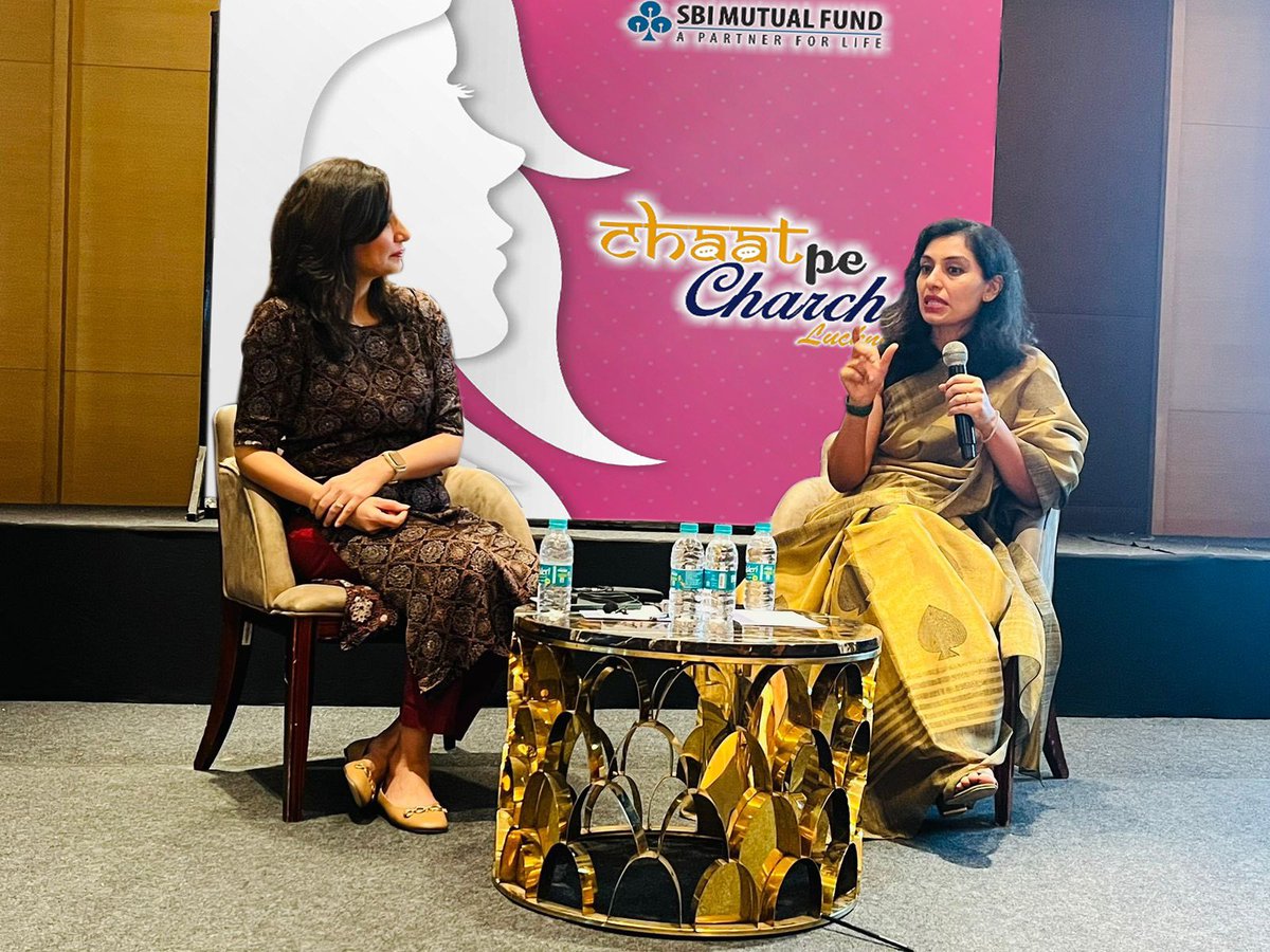 PrableenBajpai's tweet photo. And where’s what we did 

‘Chat Pe Charcha’ is a wonderful initiative by SBI MUTUAL FUND and Sumaira to create a stronger community of women advisors and distributors. https://t.co/MKPKbxPhhB