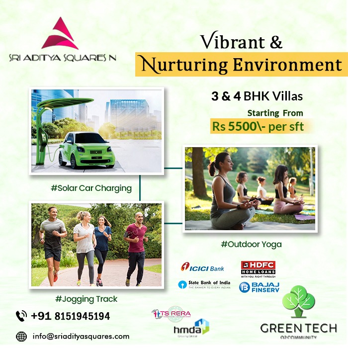 Aesthetically Appealing #LuxuryVillas Which Will Enhance Your Way of Living at #GreenTechO2Community. Procure a 3 or 4bhk Villas at Krishna ReddyPet Starting From Rs. 1.5 Cr.
For More Details:
Contact us on : +91-8151945194