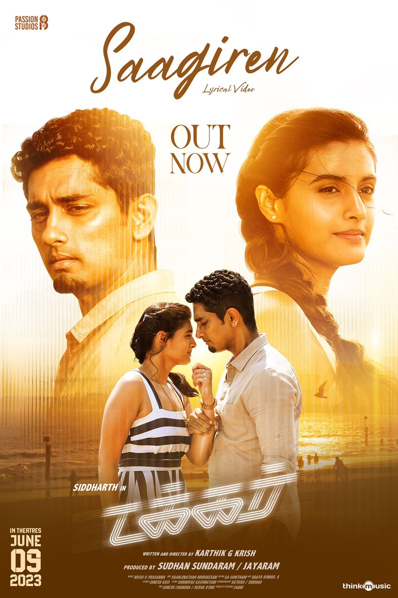 #Saagiren from #Takkar will deep emote your missings for her ❤️
Lyrical video - youtu.be/BS00KQMUnXM
Directed by <a href="/Karthik_G_Krish/">KARTHIK G KRISH</a>
🌟#Siddharth 
#TakkarFromJun9

<a href="/PassionStudios_/">Passion Studios</a> <a href="/iYogiBabu/">Yogi Babu</a> <a href="/itsdivyanshak/">Divyansha Kaushik</a> <a href="/nivaskprasanna/">Nivas K Prasanna</a>    <a href="/thinkmusicindia/">Think Music</a>  <a href="/vijaytelevision/">Vijay Television</a> @Donechannel