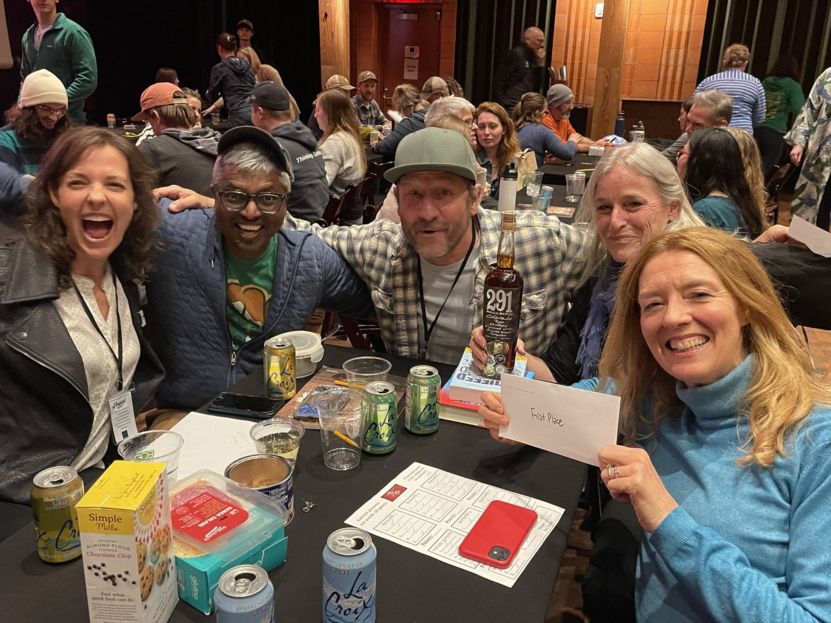 The Mountain Words Literary Festival (@mtnwords) on Twitter photo It’s on! <a href="/MtnWords/">The Mountain Words Literary Festival</a> kicked off with sensationally hard literary trivia —behold the winning team <a href="/ArvinRam1/">Arvin Ram</a> <a href="/HarlessBrooke/">Brooke Harless MacMillan</a> Sam Robards, <a href="/KateManning10/">Kate Manning</a> <a href="/JuliaWheeler1/">Julia Wheeler</a> It’s on! <a href="/MtnWords/">The Mountain Words Literary Festival</a> kicked off with sensationally hard literary trivia —behold the winning team <a href="/ArvinRam1/">Arvin Ram</a> <a href="/HarlessBrooke/">Brooke Harless MacMillan</a> Sam Robards, <a href="/KateManning10/">Kate Manning</a> <a href="/JuliaWheeler1/">Julia Wheeler</a>