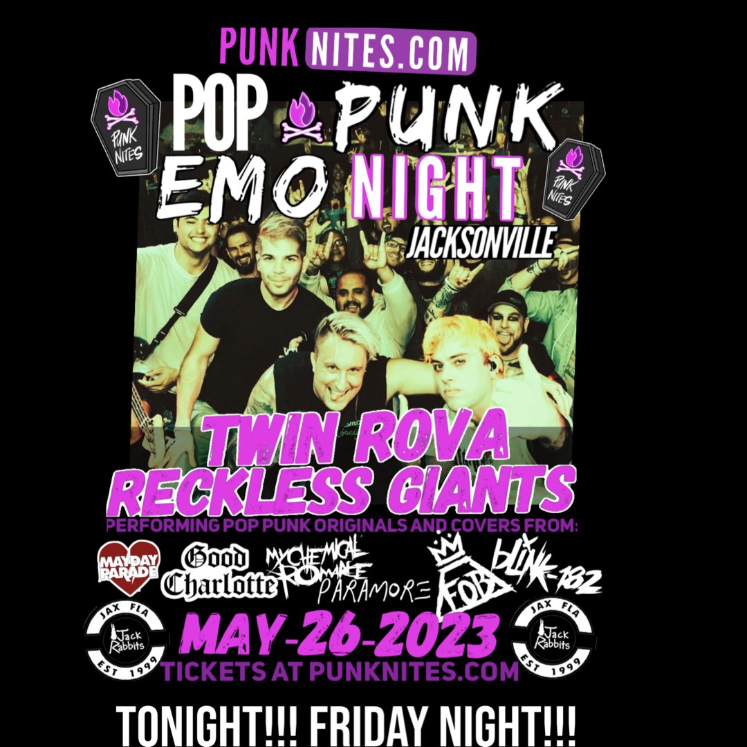 Party Time Tonight Jacksonville #PopPunk #EmoNight #Jacksonville #Duval #JaxBeach