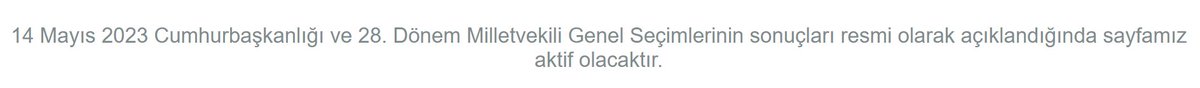 YSK'nın ilk tur için "resmi" sonuçlara ilişkin açıklamayı Resmi Gazete'de yapmış olmasına rağmen sonuc.ysk.gov.tr'nin aktif hale getirilmemesi neden gündem olmuyor.