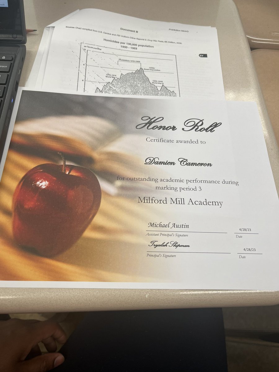 Another honor roll in the books. Time to finish 4th quarter strong!! #millerpride