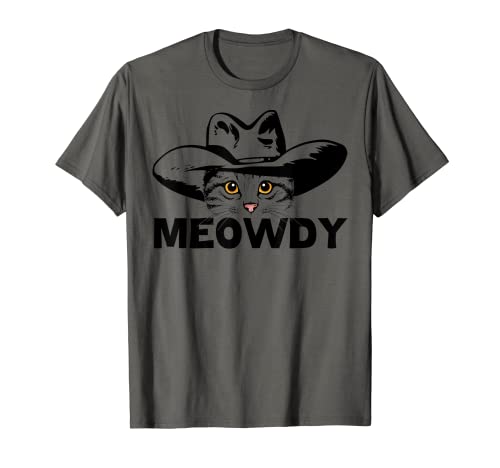 Shithatsick's tweet photo. Meowdy - Funny Mashup Between Meow and Howdy - Cat Meme T-Shirt - https://t.co/GWNgmldybs #etsy #noveltygifts #profanitygifts #naughtygifts https://t.co/qxJbHlFAYs