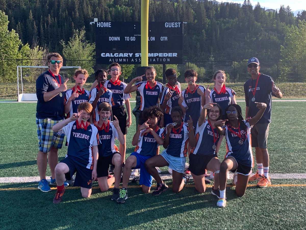 SVDP_CCSD's tweet photo. Three nights of flag football at Shouldice park.  Congrats to the @SVDP_CCSD Viking for winning the city championships.  This is congregate points for our 3 teams.  Amazing! Thanks to our coaches for your efforts. https://t.co/MVDAPeKLeQ