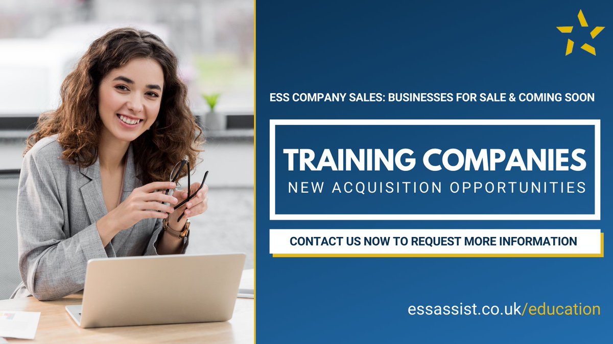 Visit; essassist.co.uk/education/trai… or contact companysales@essassist.co.uk to request the full details.  

#trainingcompanies #companiesforsale #businessforsale #mergersandacquisitions #apprenticeships #businessbrokers