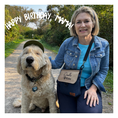 Happy birthday to my mama! Love this pix of you and me! Have a paw-some day...with me! #birthday #birthdaygirl #birthday2023 #birthdaywishes #doglover #Dogsarefamily