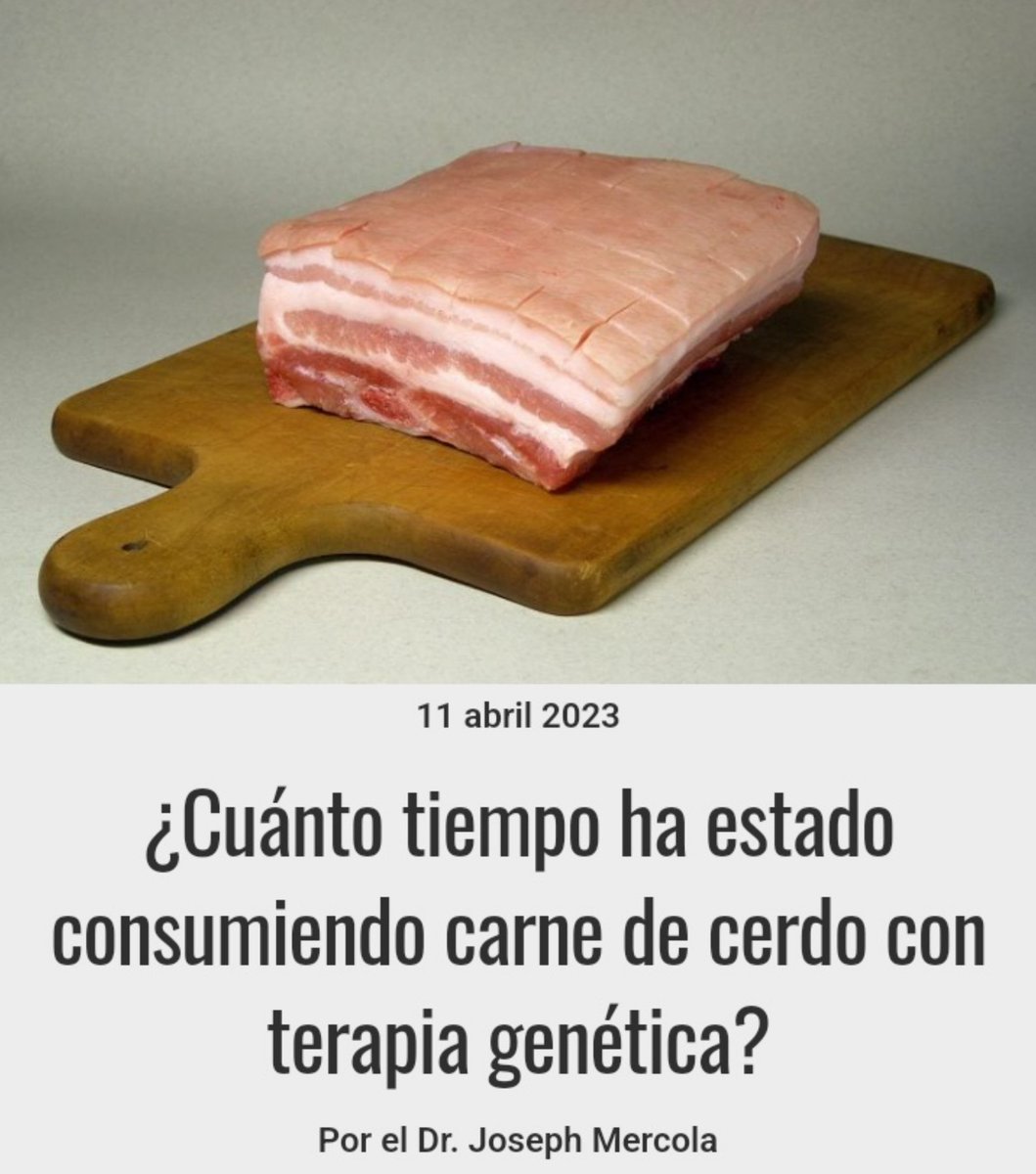 Anaciento39's tweet photo. ¿Cuánto tiempo ha estado consumiendo carne de cerdo con terapia genética?

Desde 2018, los productores de carne de cerdo han estado usando "vacunas" personalizables basadas en ARNm en sus rebaños. https://t.co/GX6c8GD6pT