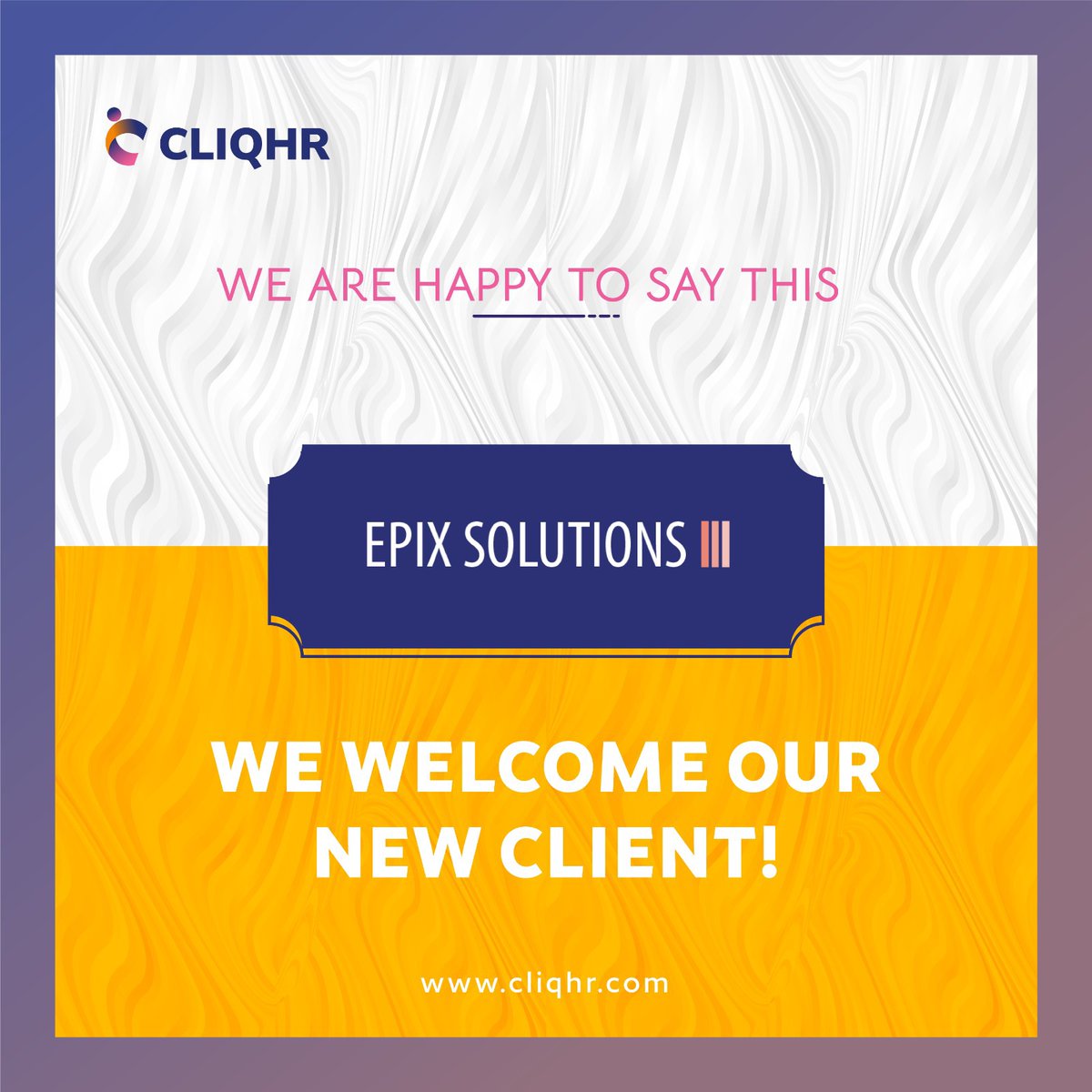 We welcome our new client Epix Solutions.

Thank you for choosing us as your recruitment partner, looking forward to a long and successful collaboration.

#recruitmentpartner #hrconsultant #recruitmentagency #recruitmentservices #recruitmentsolutions #recruitmentsolutions #cliqhr