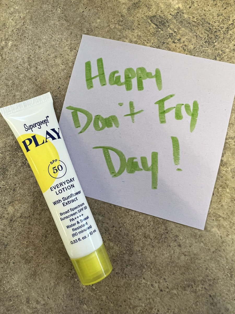 My Ang is the best!  She knows I worship the sun so she reminds me to take care of my skin. The Friday before Memorial Day is #DontFryDay  this is so I don’t fry on my walks #skincancerawearnessmonth