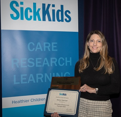 Pharmacist Award Recipient: Kathryn Timberlake, Antimicrobial Stewardship Pharmacist. Kat was nominated by Dr. Michelle Science, in the category of Quality, Safety, &amp; Innovation.