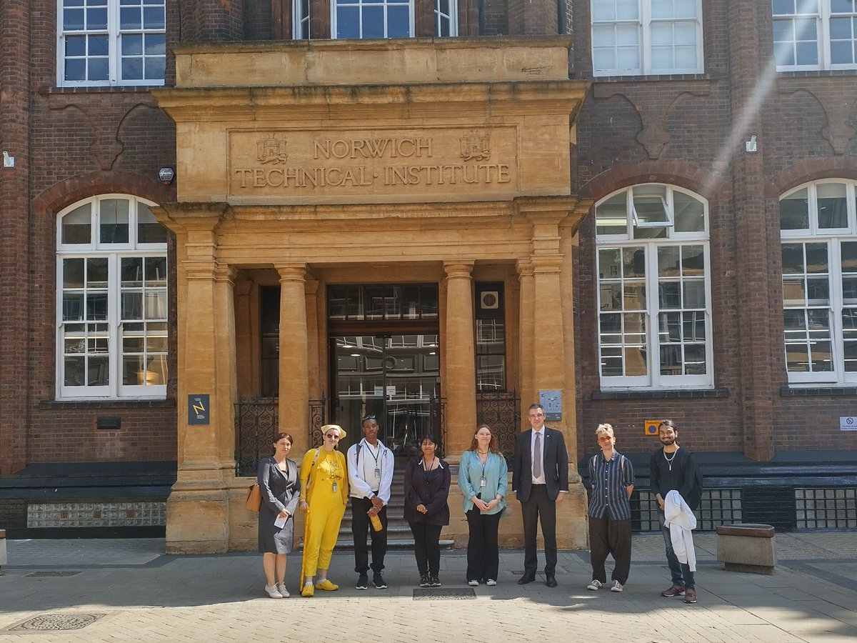 James Wharton, chair of the OfS, and Gemma Long,  our Competition and Registration Manager, met with students and staff while visiting a sun-soaked <a href="/NorwichUniArts/">Norwich University of the Arts</a> today.