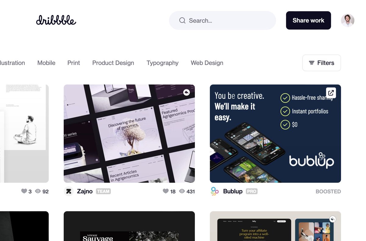 Hi <a href="/dribbble/">Dribbble</a> where's my activity screen now? 🧐 #dribbble #changesthatnooneaskedfor