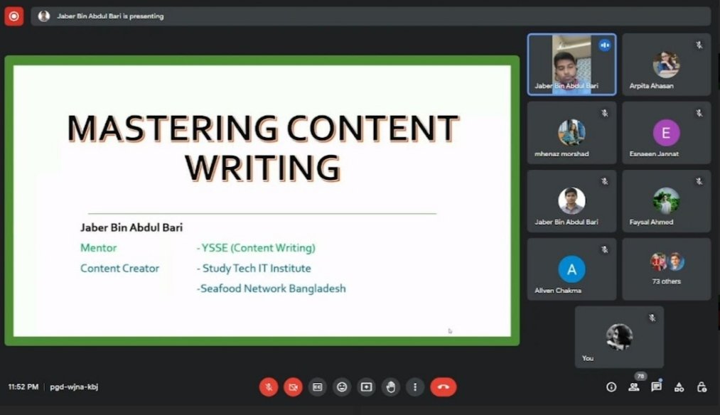 YSSEGLOBAL's tweet image. Content Writing Department hosted a session on &quot;Mastering Content Writing&quot; this Thursday on 25th May, 2023 at 10 pm over google meet where more than 120 participants joined virtually. 

#YSSE  #Content_writing  #Session  #Growth_mindset