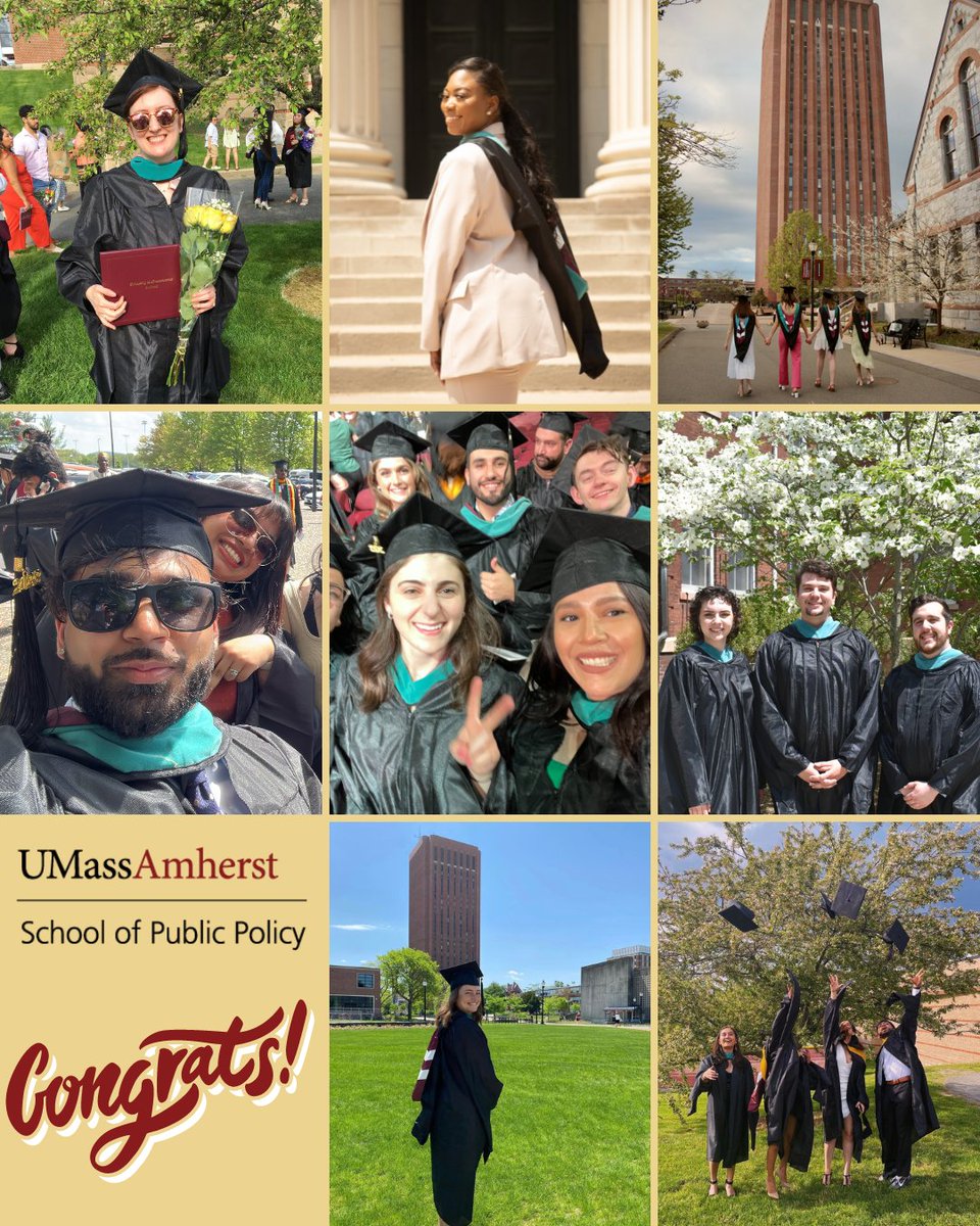 Congratulations, School of Public Policy Class of 2023! 

The 2023 class of around 60 passionate policy professionals is the largest graduating class in the School’s history.  🎓👏

GO SPP & GO UMASS!

#umass #umassspp #publicpolicy #goumass #spppride #classof2023