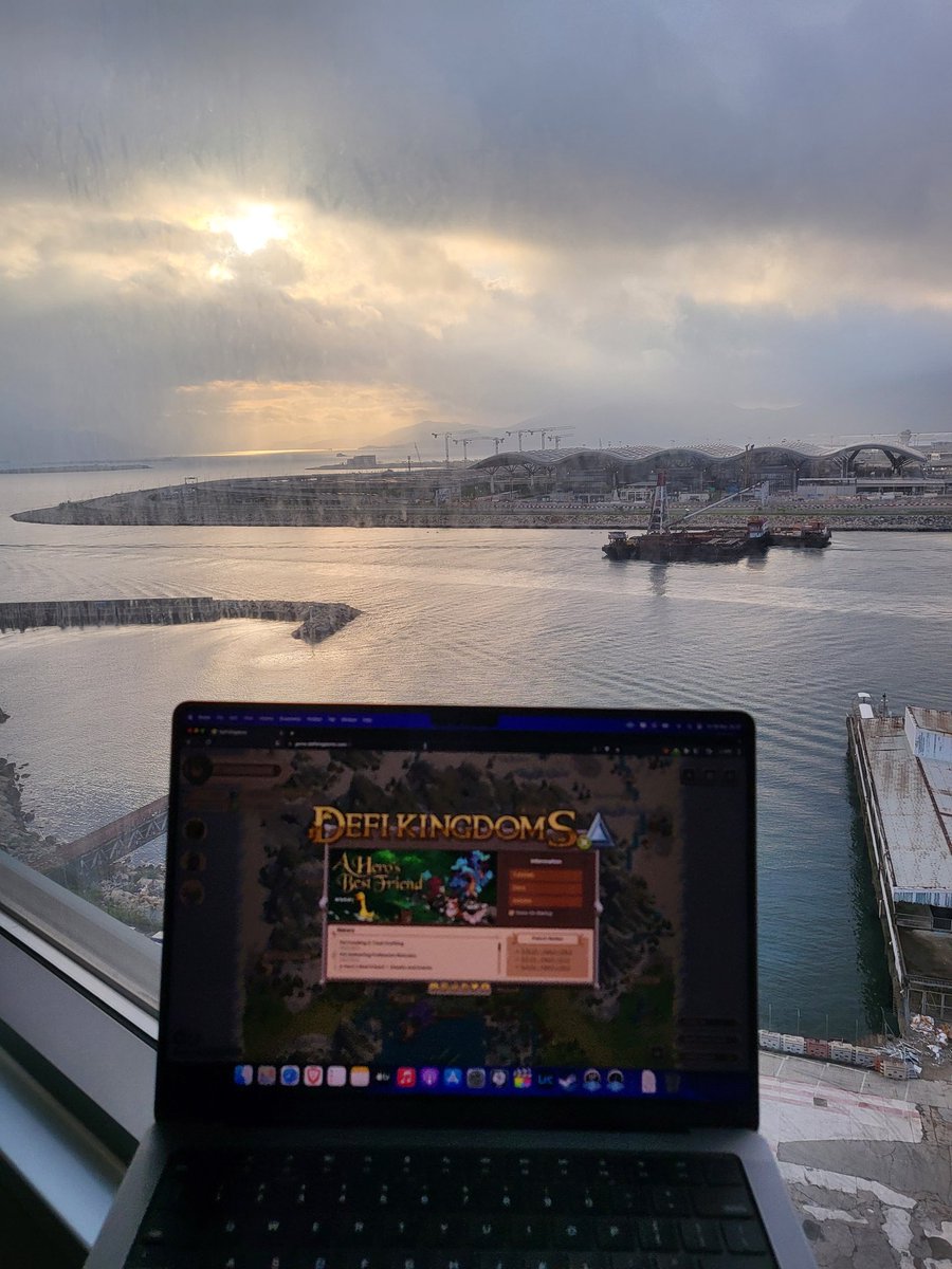 Morning questing with a view of Hong Kong port from my room!
DFK all day all night~

$JEWEL
<a href="/DeFiKingdoms/">DeFi Kingdoms 🔺🌿</a> 
#DFKgoesto