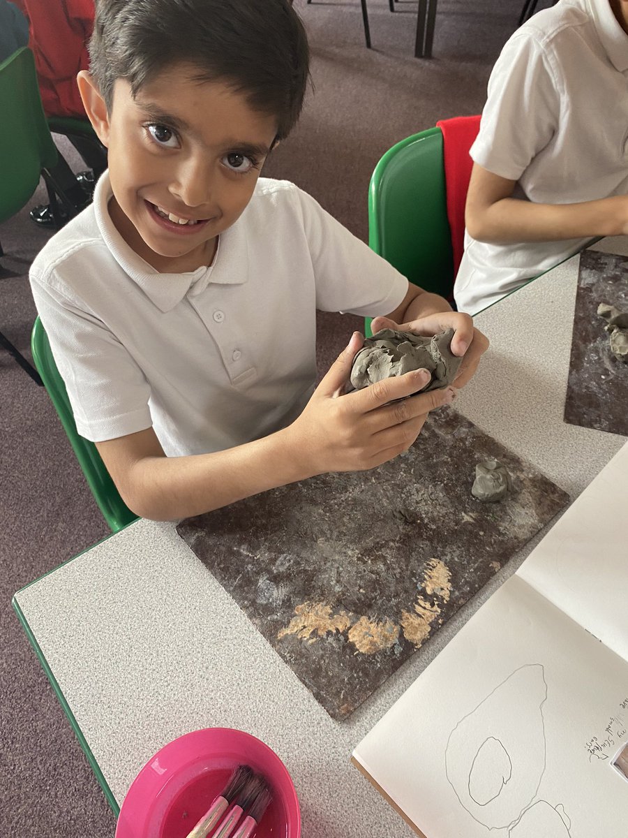 My class of 30 children have turned into 30 sculptors! 30 Henry Moore inspired sculptures are in the works