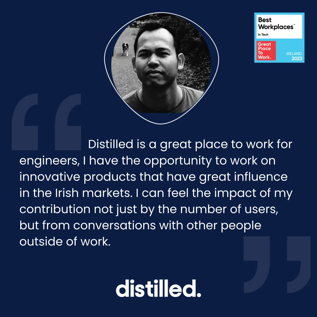 #BWTECH23 

Hear from Azmir and why he enjoys working as a Software Engineer at Distilled 🖥️ 😎 

#BestTechCompany #TechExcellenceIreland #InnovationIreland #IrelandTechScene #BestWorkplacesinTech #No.1 #greatplacetowork #lifeatdistilled #createwithpurpose #playyourpart