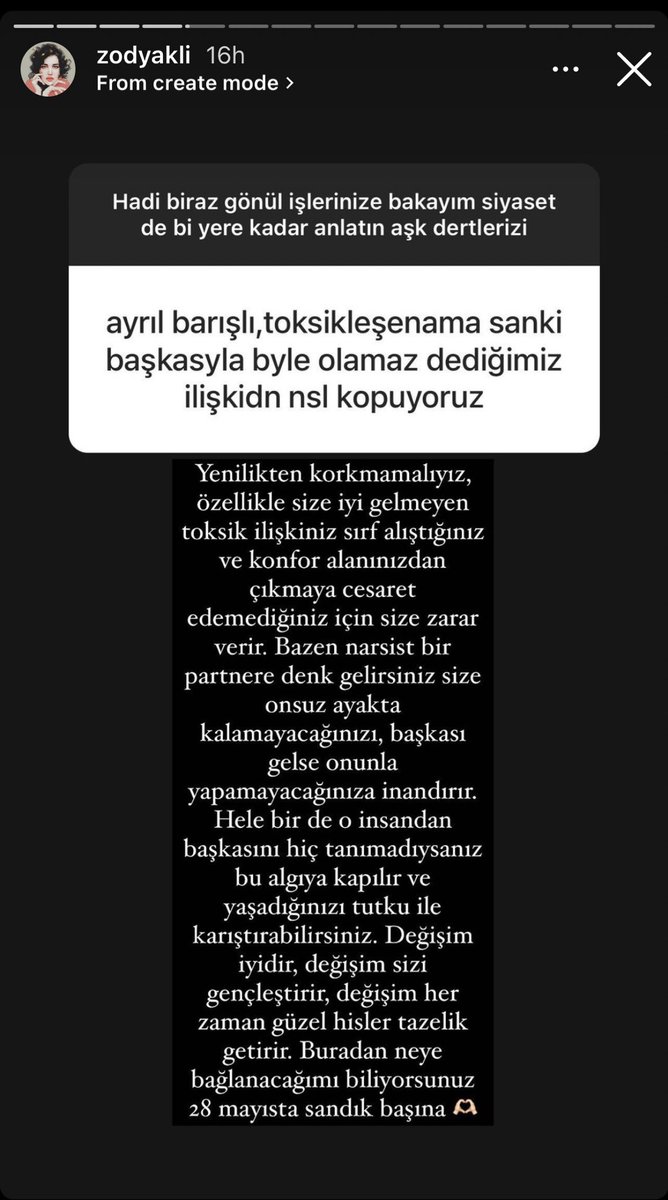 yesersariyildiz's tweet photo. Kitlesini ve etkileşimini kaybetmekten korkan influencer’lar @zodyakli’dan örnek alsın. Bayılarak okudum bu ilişki tavsiyelerini 🤌🏻 https://t.co/rS5DRi61Zq