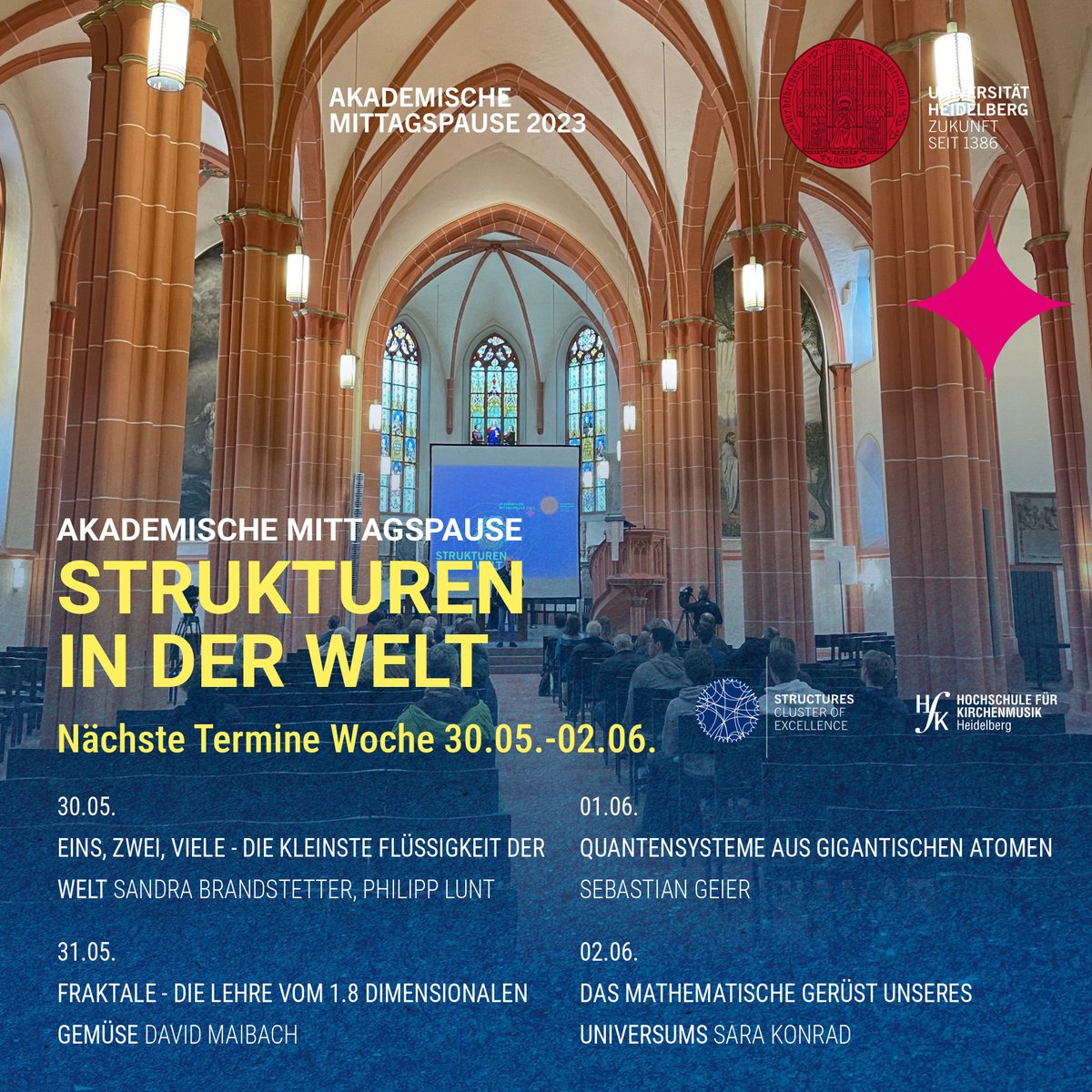 structures_hd's tweet photo. Von der kleinsten Flüssigkeit der Welt über Gemüse bis hin zum Universum - so geht es nächste Woche weiter mit der Akademischen Mittagspause. Mehr Informationen: https://t.co/l1tPFoHyy9 https://t.co/SkExaY2QfK
