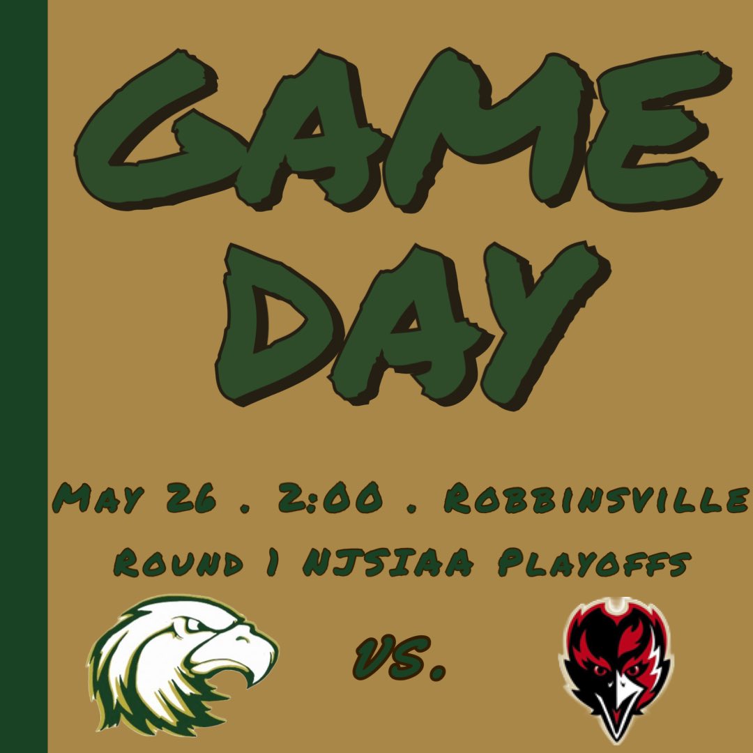 GAME DAY!! The boys head up to Robbinsville for round 1 of the playoffs!  Faceoff @ 2:00pm #YOFFS