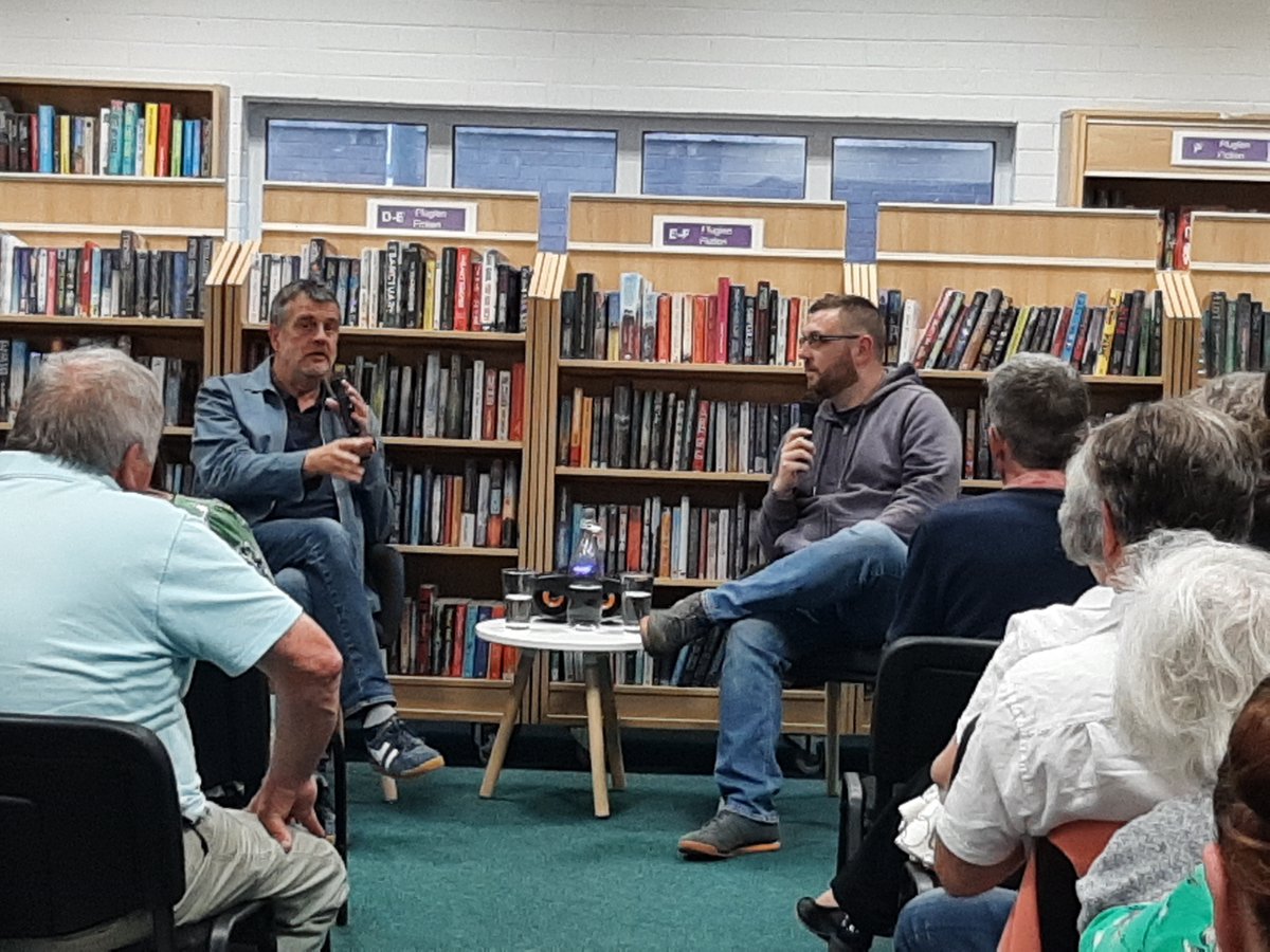 A fantastic evening at Mold Library last night with our partners in crime The Bookshop.  Murder in the Library with the talented duo Mark Billingham and Luca Veste.
#lovereading  #libraries #booksaremybag
@BookMold @MarkBillingham @LucaVeste