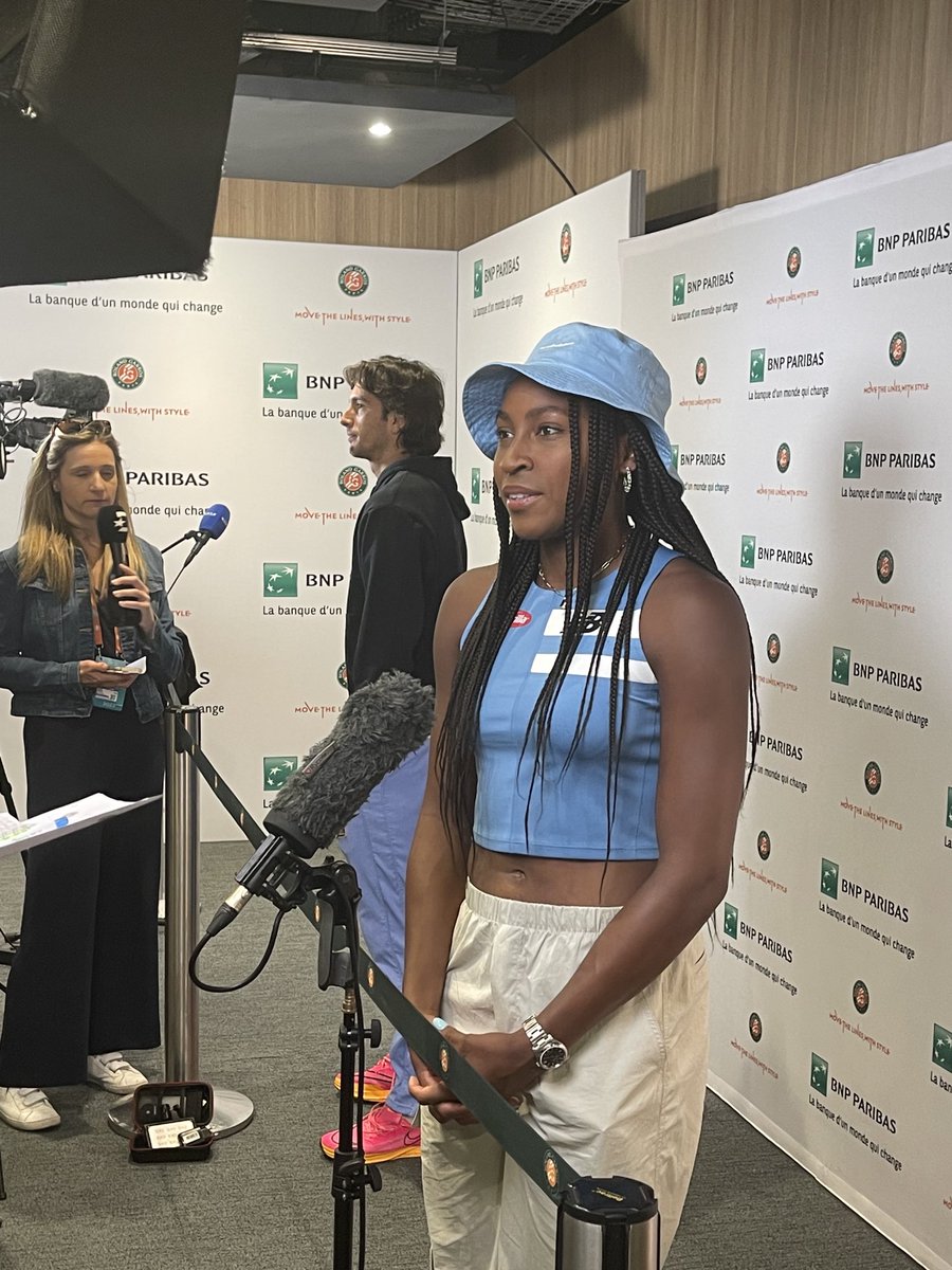 A mixed mixed zone ⁦@rolandgarros⁩ ⁦@CocoGauff⁩ #Musetti