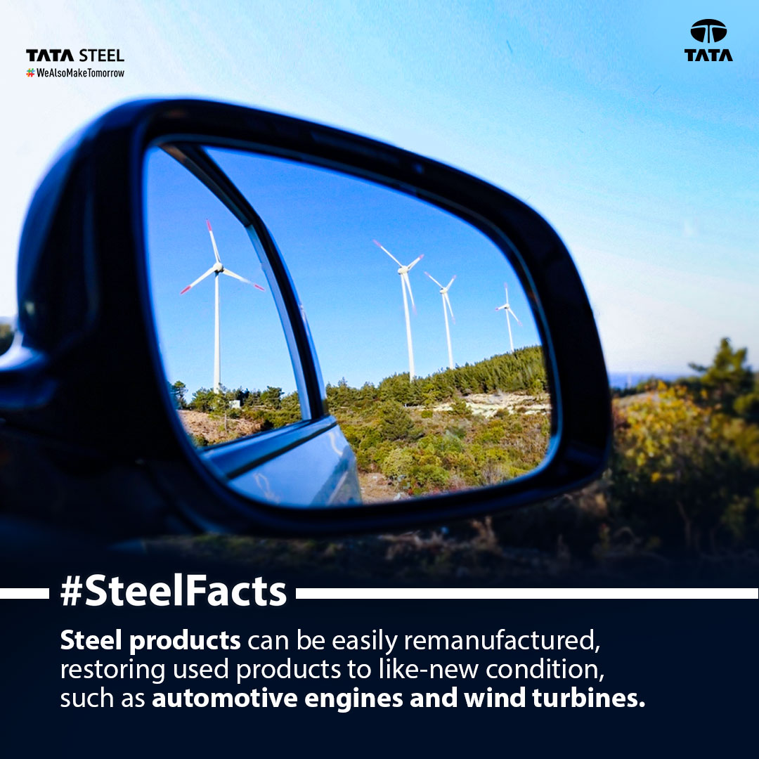 The steel industry is an integral part of the global circular economy which promotes zero waste and encourages the reuse and recycle of materials.
 
Embrace the transformative power of steel and forge a path towards a sustainable tomorrow.
 
#TataSteel #SteelFacts #worldsteel