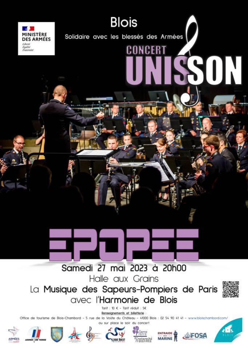 DMD_41's tweet photo. Concert UNISSON Blois

Il reste des places ... nous vous attendons nombreux dès 19h à la Halle aux Grains de Blois pour vous permettre de manifester votre enthousiasme pour la musique des pompiers de Paris et de l’Harmonie de Blois. https://t.co/cvXyCgrDUQ