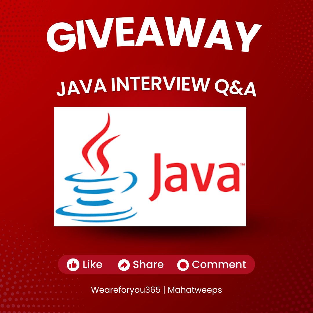 RohanMagdum7's tweet photo. Java is the one of most demanding programming language from last 20+ Years.

Practice these Interview Questions to crack Java Developer Interview.

Get it now for "FREE"
 
Drop a Comment + RT &amp; I'll DM you. https://t.co/WRnASQ7qB4