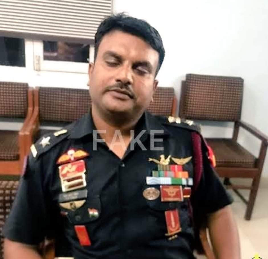 When You Overdo It....You Get Caught

This Fake Lieutenant Colonel didn’t leave anything to put on chest.

Shaurya Chakra
SenaMedal
COAS Commendation Card
Army Cdr Commendation
Deep Sea Diver, Para Jumps, Indian Army Shooting Team

भाई 2 निम्बू और मिर्ची भी टांग लेता गले में !!
