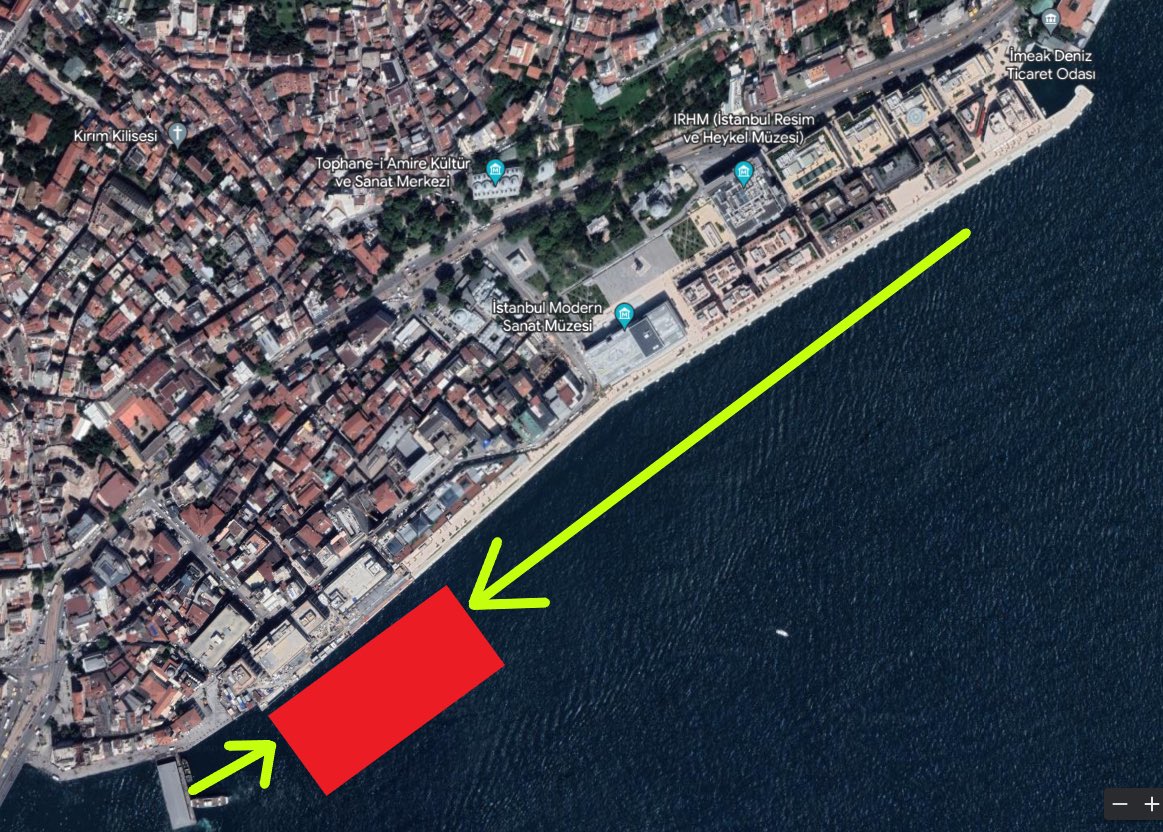 Fındıklı’yla Karaköy İskele arasındaki kamu arazimizi kesintisiz bir sahil yolu yapsın diye Galataport’a verdik.

Onlar da İstanbullulara ait sahil yolunu kapatıp otele özel havuz yaptılar ve gördüğünüz duvarları diktiler.

Bu rezilliği kim düzeltecek?

<a href="/istanbulbld/">İstanbul Büyükşehir Belediyesi</a> 
<a href="/TC_istanbul/">TC İstanbul Valiliği</a>