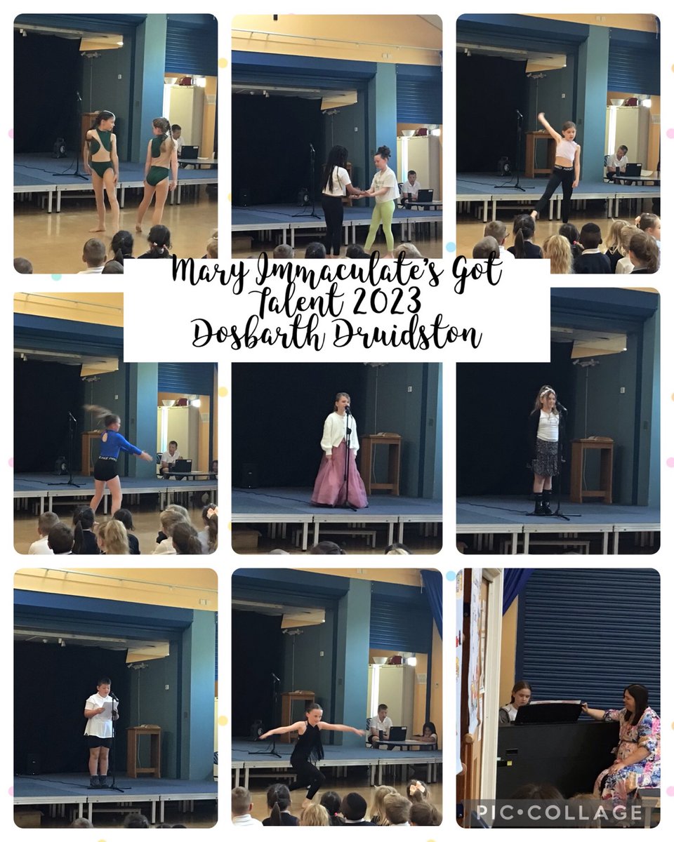 What a brilliant morning we have had sharing our God given talents for Mary Immaculate's Got Talent. Nine pupils from Dosbarth Druidston took part and what a gwych performance they all gave. 🎤 #expressivearts 🎤