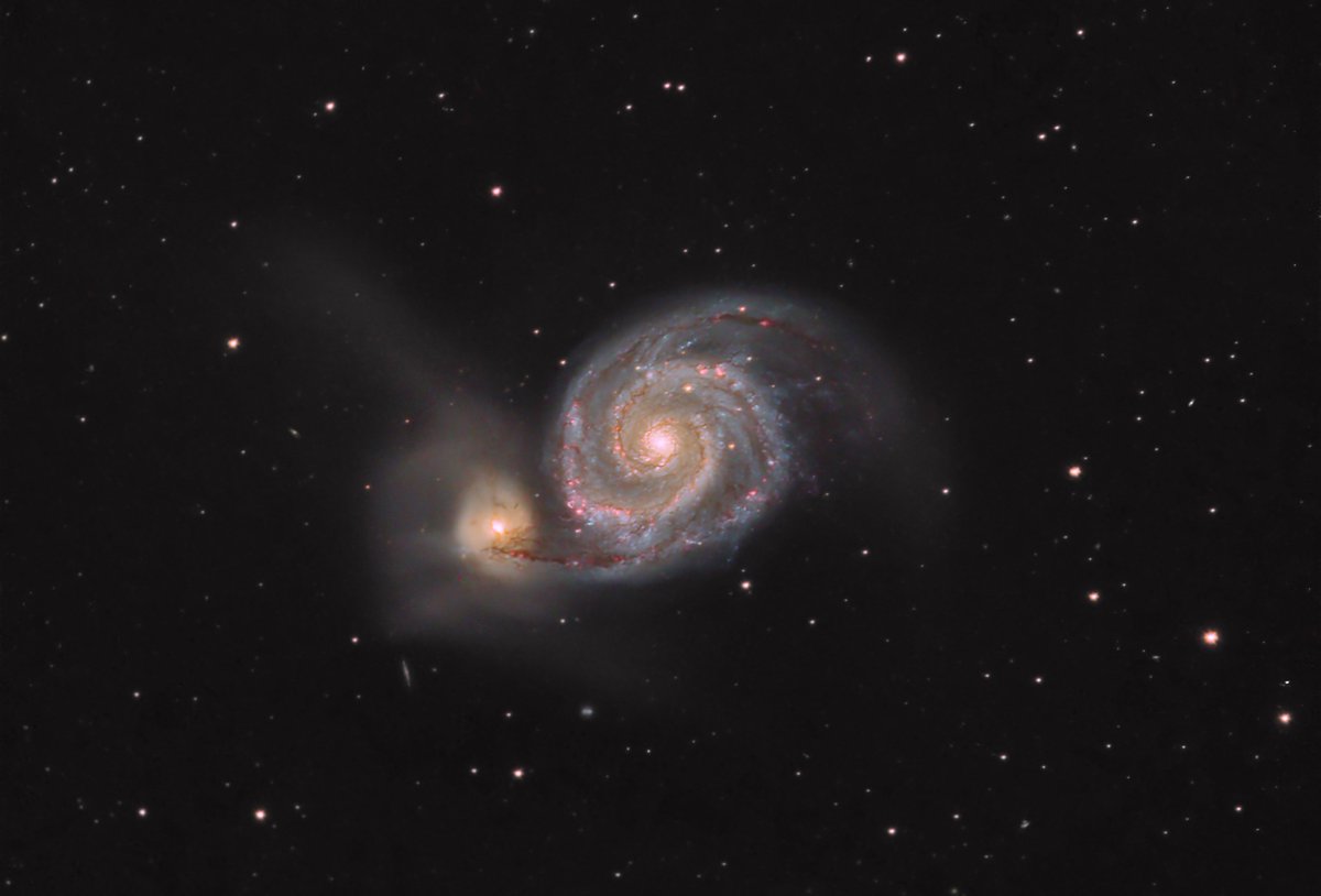 Whirlpool Galaxy (M51) [by PrevailingSpace]
  
 #astrophotography #astronomy