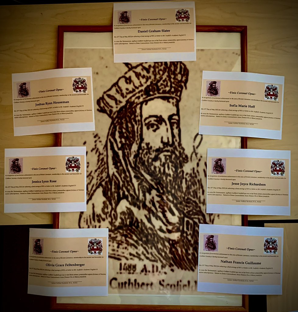 Congratulations to the Sir Cuthbert Society inductees for the Class of 2023!             “…Knowledge is the wing wherewith we fly to heaven.”
~William Shakespeare
#SirCuthbertSociety #BritLitIV #EYHS